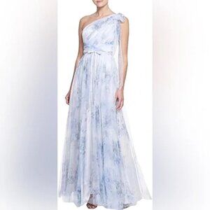Marchesa Notte light blue floral Ivrea Gown